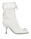 Jw Anderson Punk Leather Ankle Boots In White