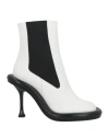 Jw Anderson Woman Ankle Boots White Size 8 Leather In White