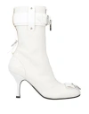 Jw Anderson Punk Leather Ankle Boots In White