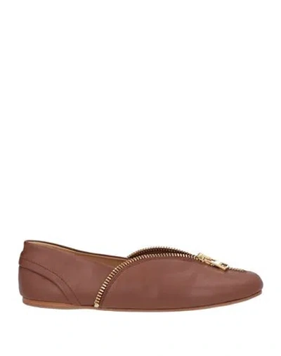 Jw Anderson Woman Ballet Flats Brown Size 9 Calfskin