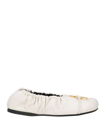 Jw Anderson Woman Ballet Flats Off White Size 8 Leather