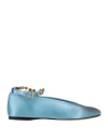Jw Anderson Woman Ballet Flats Sky Blue Size 5 Textile Fibers