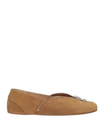 Jw Anderson Woman Ballet Flats Tan Size 10 Calfskin In Brown
