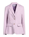 Jw Anderson Deconstructed Structured Distressed Cotton Blazer In Purple