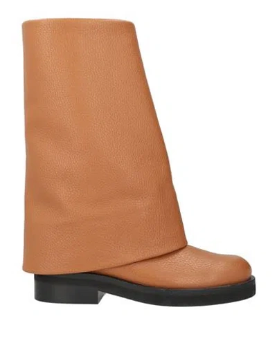 Jw Anderson Woman Boot Tan Size 7 Calfskin In Brown