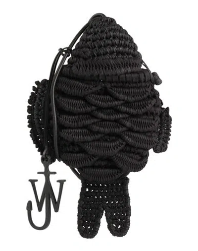 Jw Anderson Woman Cross-body Bag Black Size - Textile Fibers, Leather In Gold