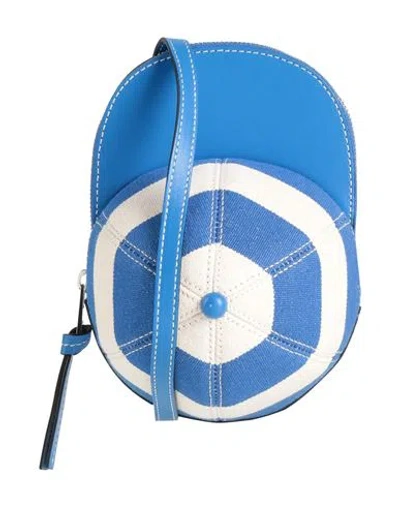 Jw Anderson Woman Cross-body Bag Blue Size - Leather, Textile Fibers