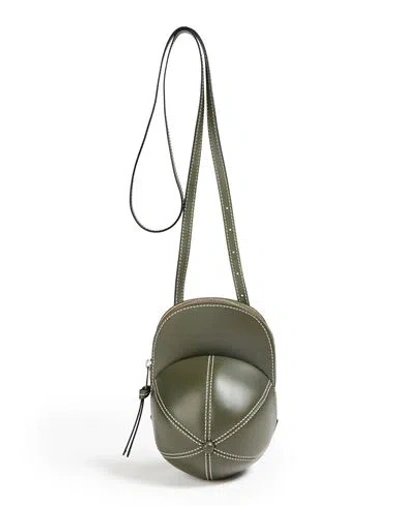 Jw Anderson Woman Cross-body Bag Military Green Size - Leather