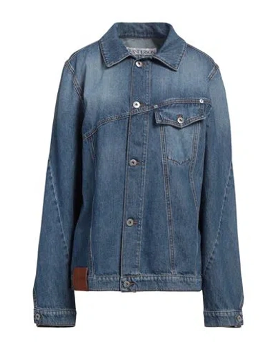 Jw Anderson Woman Denim Outerwear Blue Size L Cotton