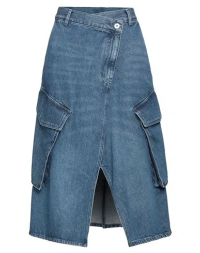 Jw Anderson Woman Denim Skirt Blue Size 6 Cotton