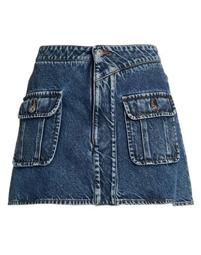 Jw Anderson Woman Denim Skirt Blue Size 6 Cotton