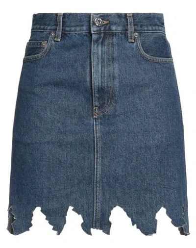 JW ANDERSON JW ANDERSON WOMAN DENIM SKIRT BLUE SIZE 6 COTTON