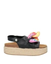 Jw Anderson Woman Espadrilles Black Size 8 Leather In Black