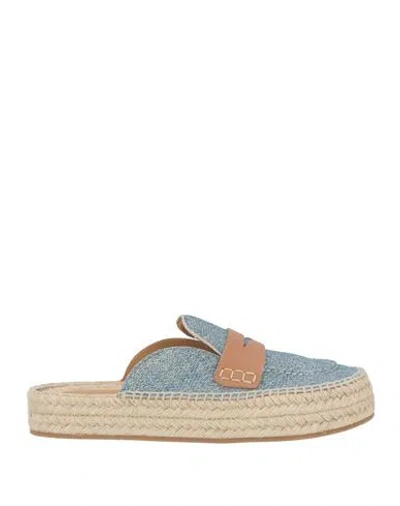 Jw Anderson Woman Espadrilles Blue Size 10 Textile Fibers