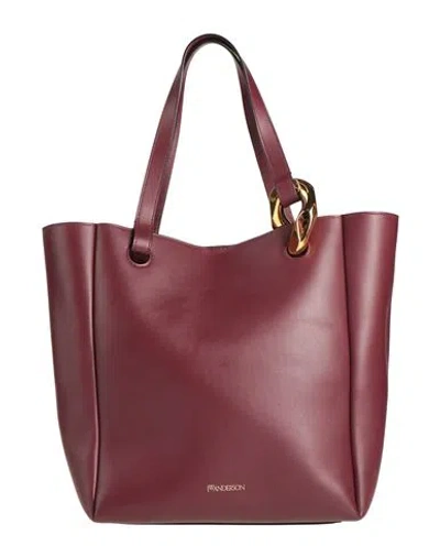 Jw Anderson Woman Handbag Burgundy Size - Leather In Red