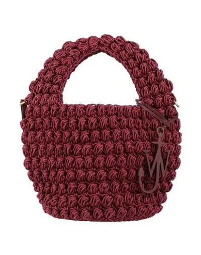 Jw Anderson Woman Handbag Burgundy Size - Textile Fibers In Red