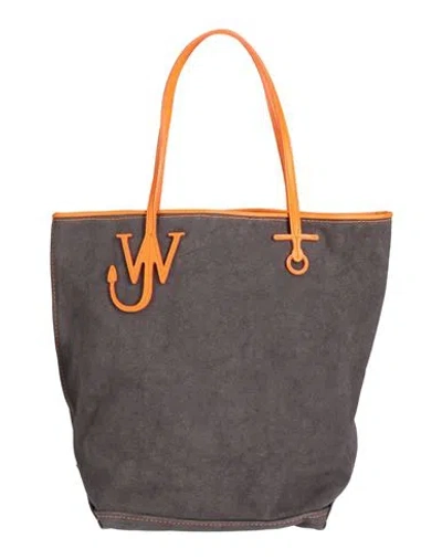 Jw Anderson Woman Handbag Charcoal Size - Leather, Textile Fibers In Grey