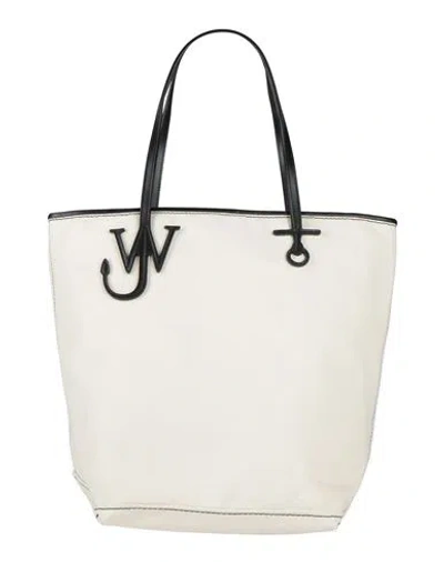 Jw Anderson Jw Tall Anchor Logo Plaque Tote Bag In Beige