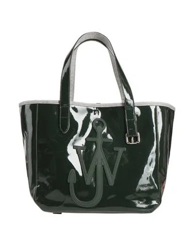 Jw Anderson Woman Handbag Dark Green Size - Leather, Textile Fibers