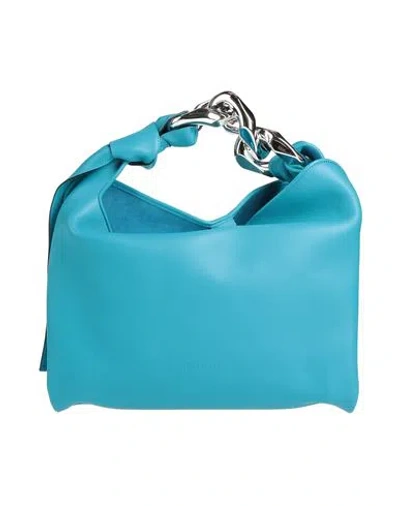Jw Anderson Woman Handbag Turquoise Size - Leather In Blue