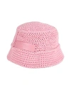Jw Anderson Woman Hat Pink Size Onesize Cotton