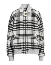 Jw Anderson Checked Brushed Wool-blend Felt Bomber Jacket In Grey
