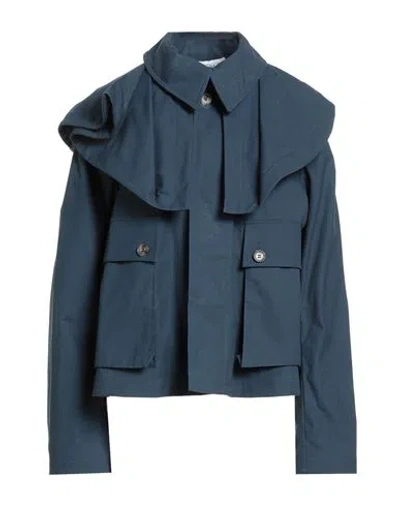 Jw Anderson Woman Jacket Navy Size M Cotton In Blue
