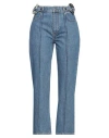 Jw Anderson Woman Denim Pants Blue Size 6 Cotton In Blue