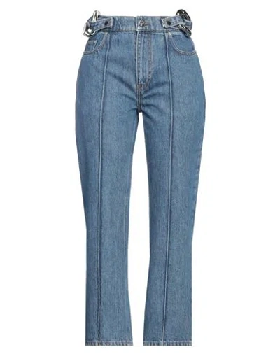 Jw Anderson Woman Denim Pants Blue Size 6 Cotton