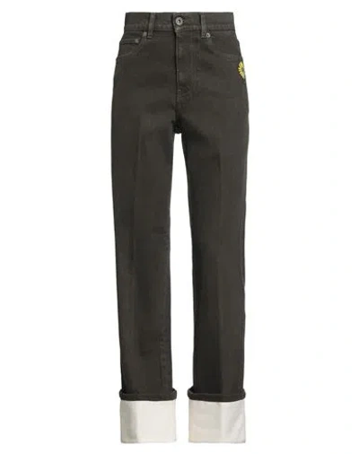 Jw Anderson Woman Jeans Military Green Size 26 Cotton, Elastane In Black