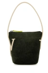 Jw Anderson Mini Anchor Hobo - Chenille Top Handle Bag In Green