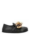 Jw Anderson Woman Loafers Black Size 6 Calfskin In Black
