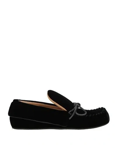 Jw Anderson Woman Loafers Black Size 7 Textile Fibers