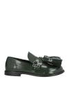 Jw Anderson Woman Loafers Dark Green Size 7 Calfskin