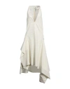 Jw Anderson Woman Maxi Dress Ivory Size 6 Wool, Polyester, Elastane In White