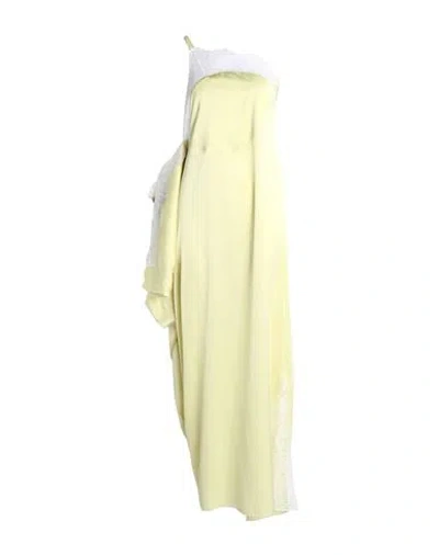 Jw Anderson Woman Maxi Dress Light Yellow Size 6 Polyester, Nylon