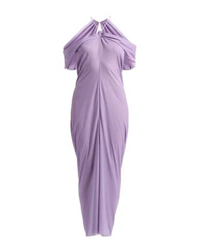 Jw Anderson Woman Maxi Dress Lilac Size 6 Polyester In Pink