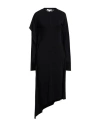 Jw Anderson Long-sleeve Layered Midi Dress In Black
