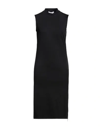 Jw Anderson Woman Midi Dress Black Size 6 Viscose, Polyamide, Elastane