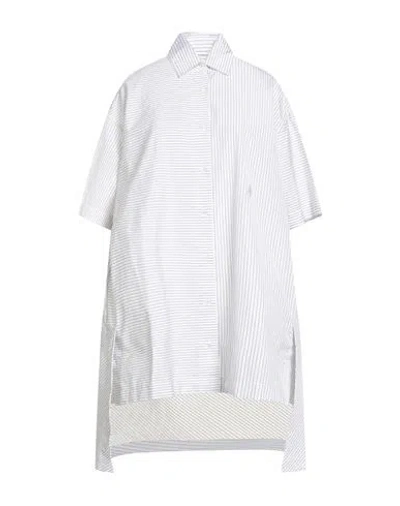 Jw Anderson Woman Midi Dress Grey Size 6 Cotton In Gray