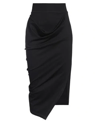 JW ANDERSON JW ANDERSON WOMAN MIDI SKIRT BLACK SIZE 8 VISCOSE, POLYAMIDE, POLYETHYLENE