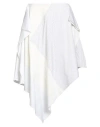 Jw Anderson Cotton Skirt With Patchwork Striped Layers In White