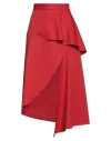 Jw Anderson Woman Midi Skirt Red Size 0 Polyester, Elastane In Red