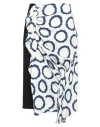 Jw Anderson Woman Midi Skirt White Size 6 Viscose, Elastane, Triacetate, Polyester In White