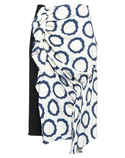 Jw Anderson Woman Midi Skirt White Size 6 Viscose, Elastane, Triacetate, Polyester