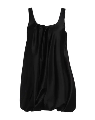 Jw Anderson Plated Balloon Minidress In Black