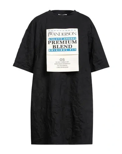 Jw Anderson Woman Mini Dress Black Size M Polyester, Elastane