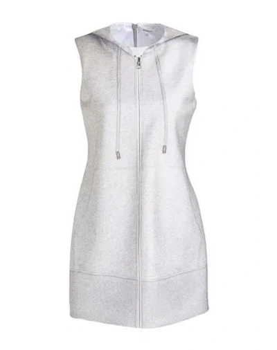 Jw Anderson Woman Mini Dress Grey Size 6 Polyester In Gray