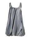 Jw Anderson Twisted Metallic-finish Minidress In Grey