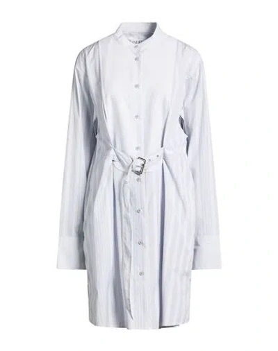 Jw Anderson Woman Mini Dress Light Grey Size 10 Cotton In White